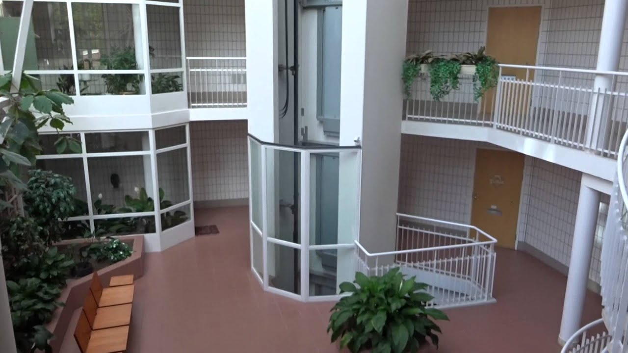 AMAZING 1989 KONE M Traction Scenic Elevator/Lift@Nahkurinpiha 5, Turku, Finland (Retake)