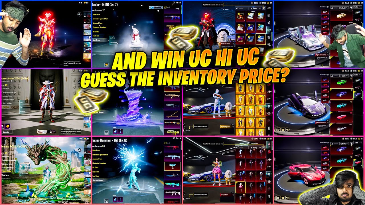 😱 OMG !! MRCYBERSQUAD INVENTORY TOUR 2025 - GUESS THE PRICE & WIN UC HI UC IN BGMI