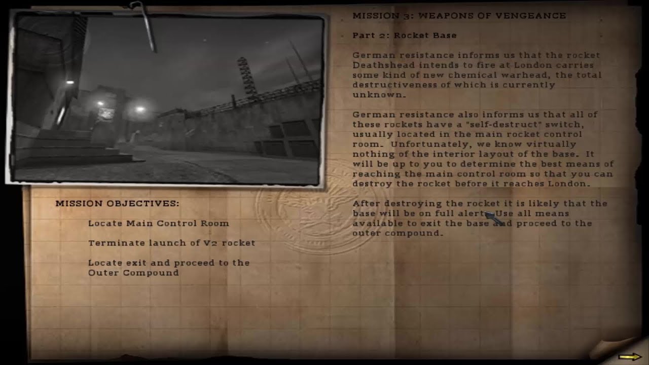 WOLFENSTEIN RETURN TO CASTLE #10 [ALL SECRETS]-[ROCKET BASE]