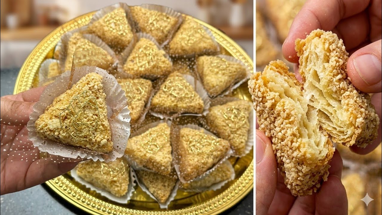 بدون بيض ولا شوكولاتة❌ حلوة ب 3 مكونات تقطع كمية كبيرة حلوة الفرماج السهلة حلويات العيد 2026🇩🇿