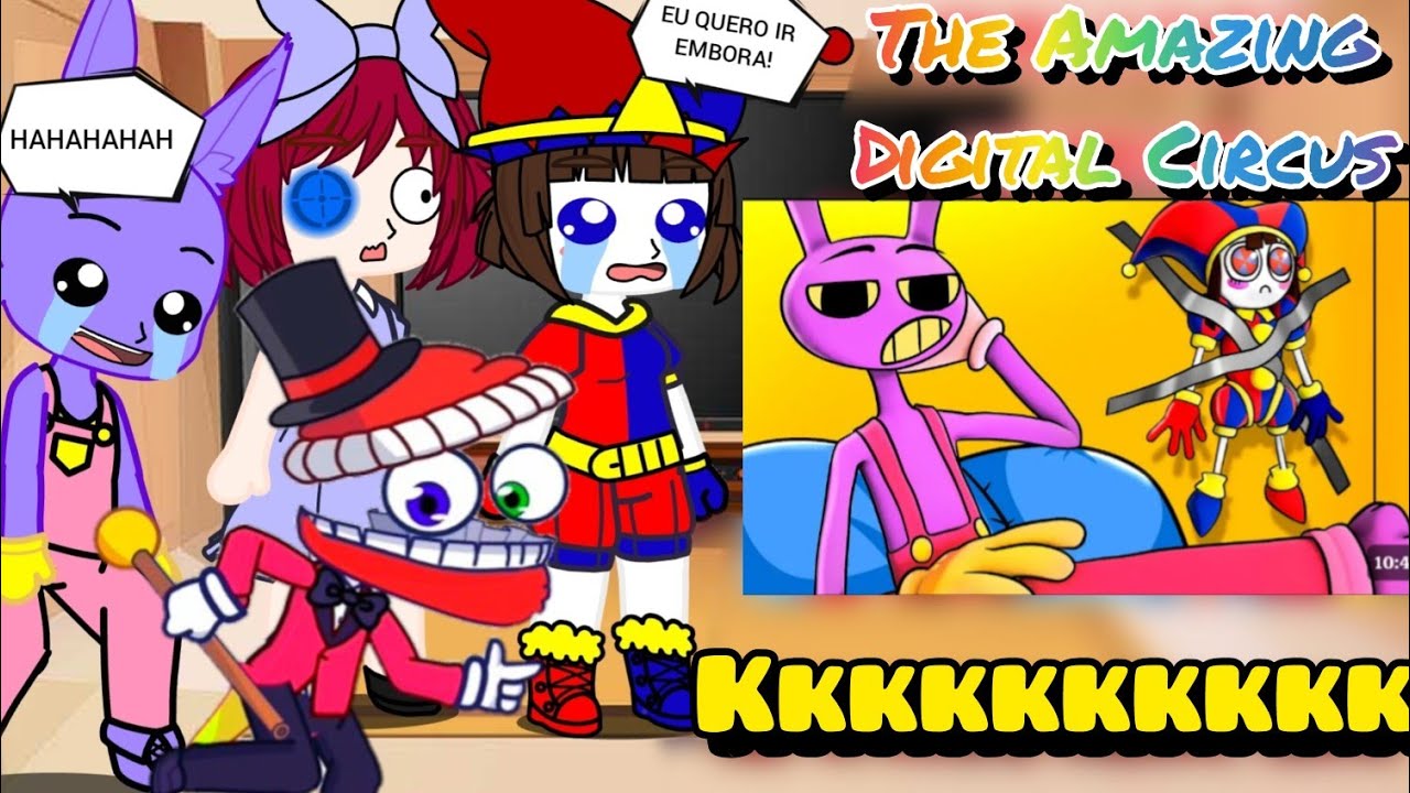The Amazing Digital Circus react Jax perturbando a Pomni no The Amazing Digital Circus VR 😂❤️