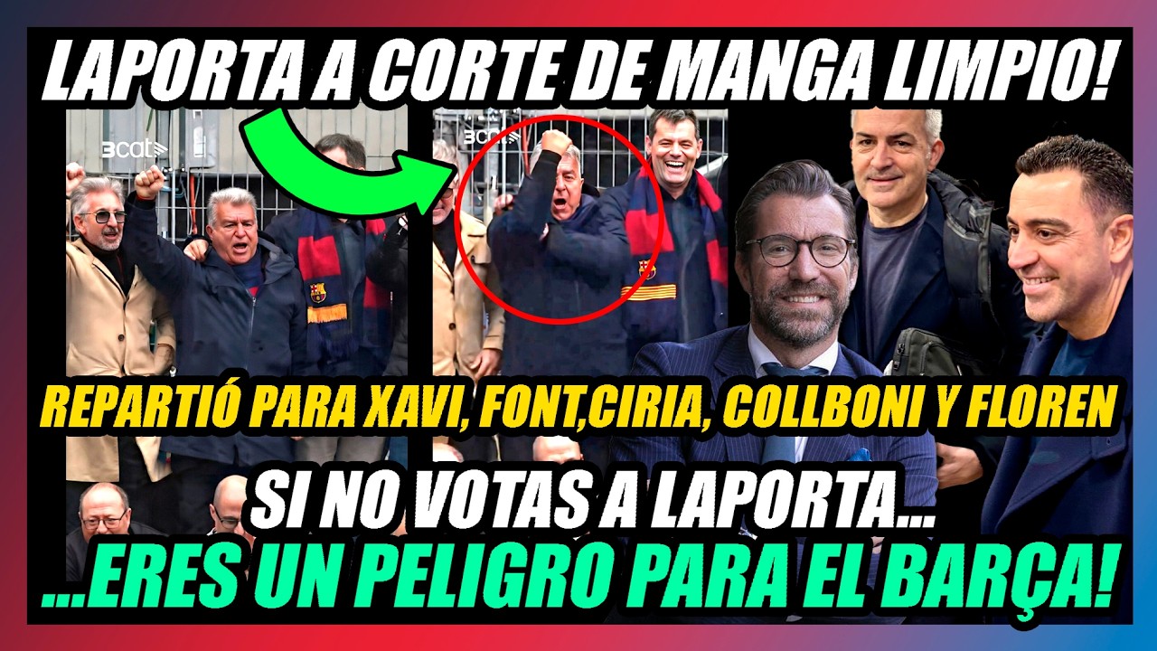 🔥CORTES DE MANGA DE LAPORTA EN EL CAMP NOU!!🔥PARA FLORENTINO, XAVI, VÍCTOR FONT y COLLBONI!🔥🤣SHOW🤣