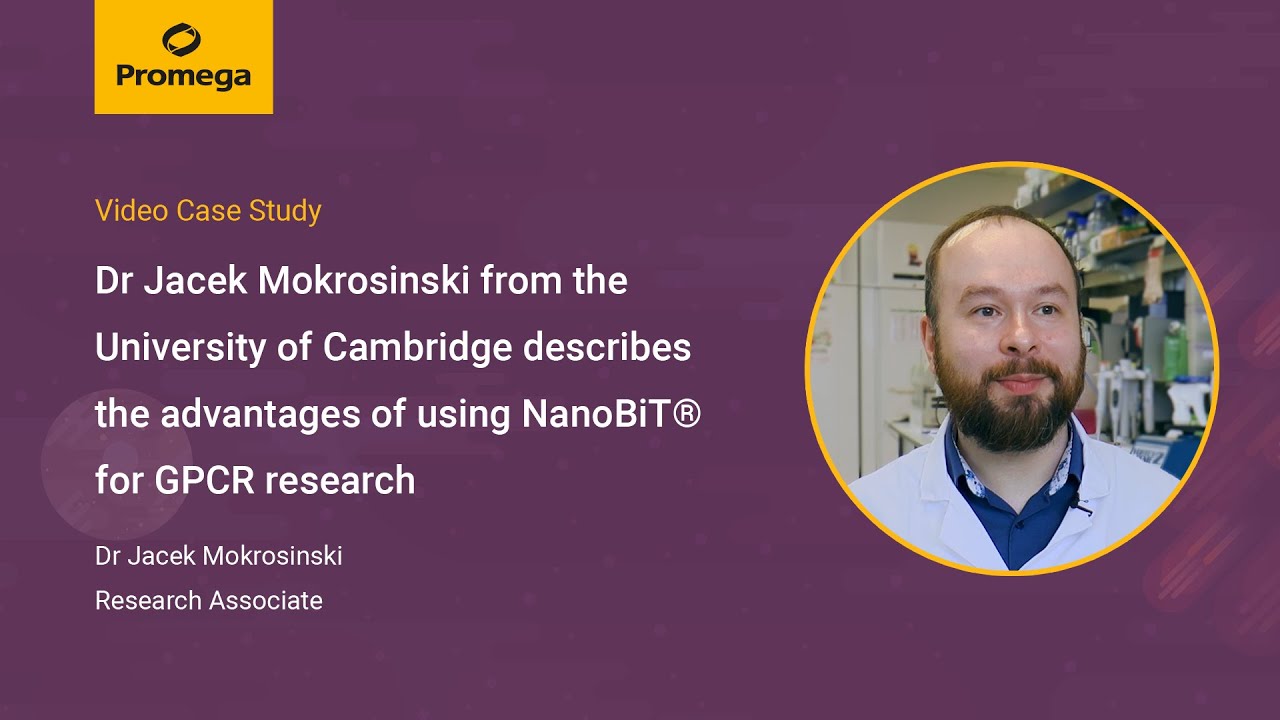 Dr Jacek Mokrosinski from the University of Cambridge describes the using NanoBiT&reg; for GPCR research