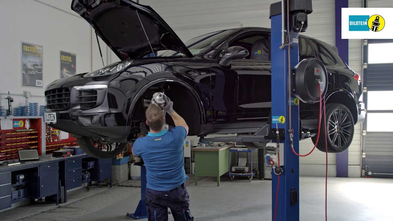 Замена BILSTEIN OE (пневматическая) передняя ось Porsche Cayenne