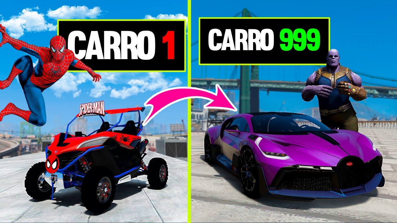 TRANSFORMEI CARROS NORMAIS em CARROS DE HERÓIS no GTA 5
