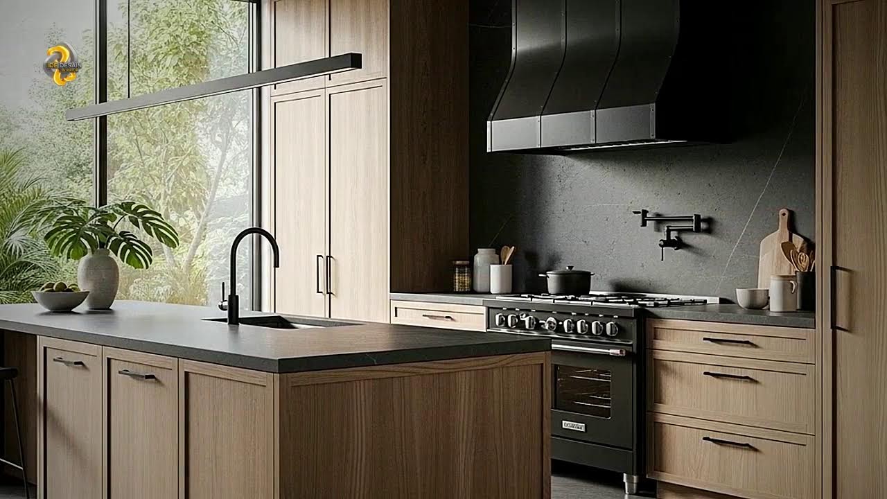 Desain Dapur dengan Tempat Sampah Tersembunyi In built Trash Bin