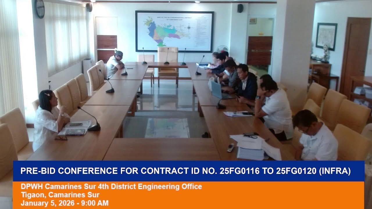 Procurement Livestream of DPWH Camarines Sur 4th DEO on January 5, 2026.