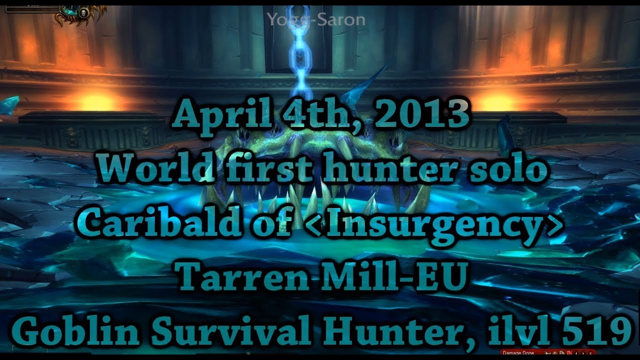 World first hunter solo: CaribaLd vs Yogg-Saron HM: Alone in the Darkness (25 man)