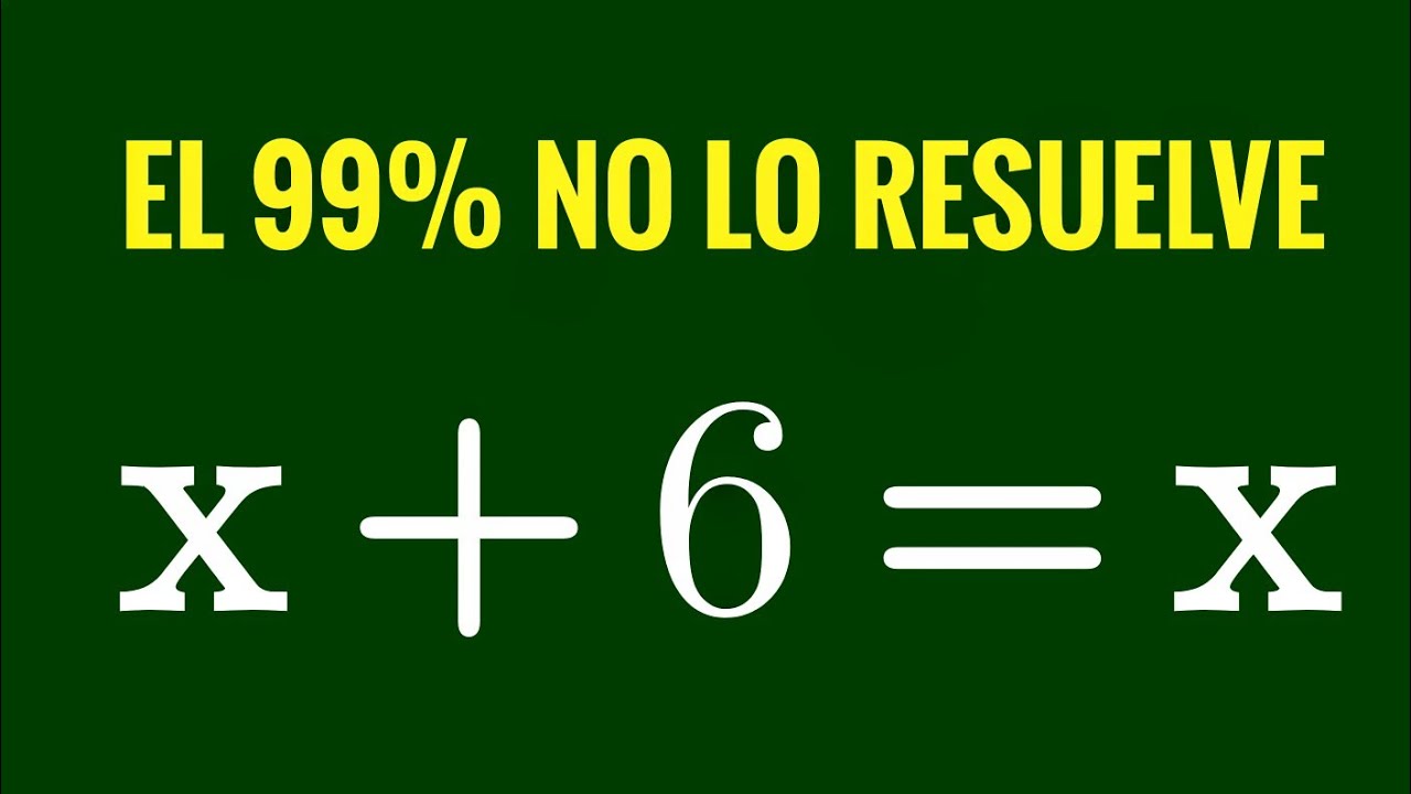 Una ecuación que te hará fallar/No es difícil como parece