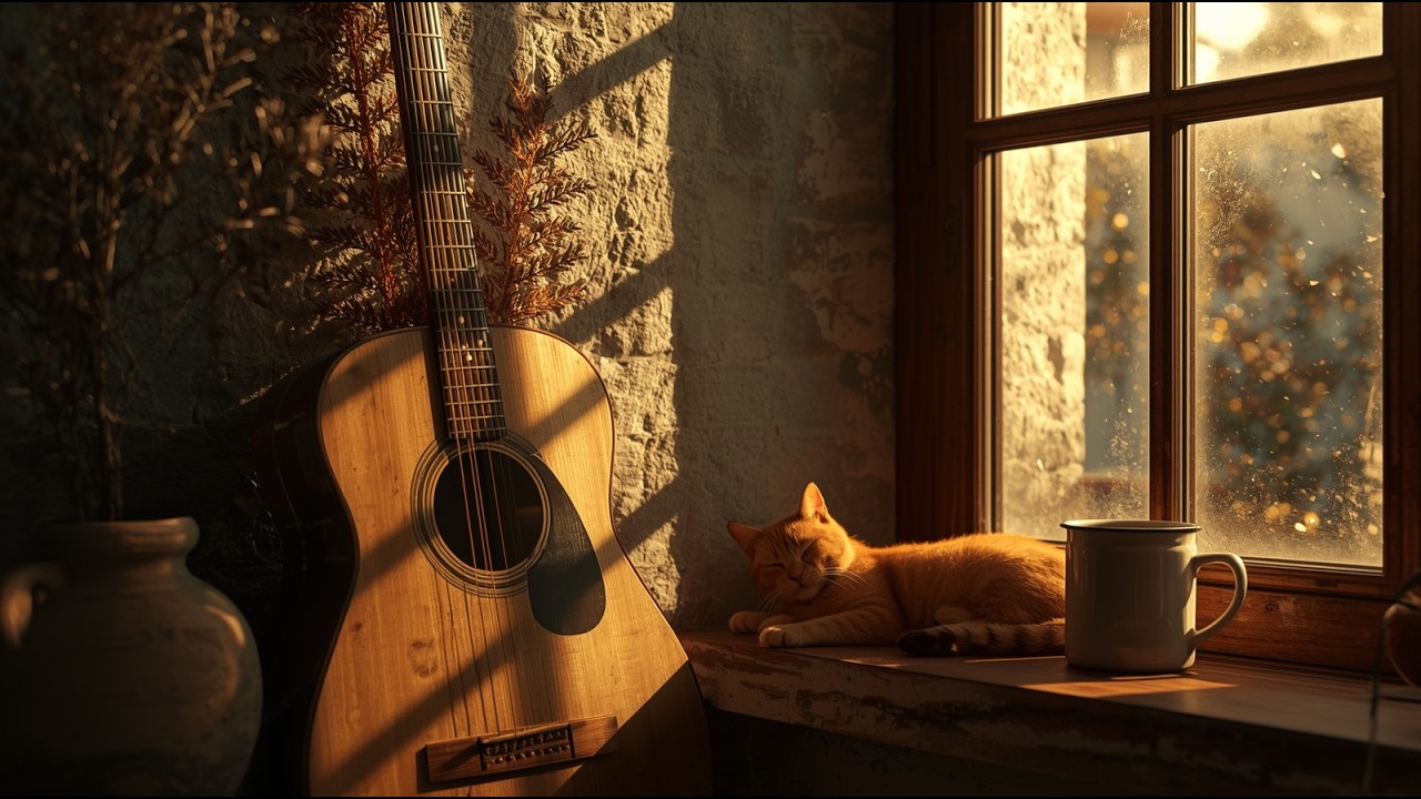 Soothing Acoustic Guitar Music for Deep Sleep - Calm Acoustic Sounds and Stress Relief
