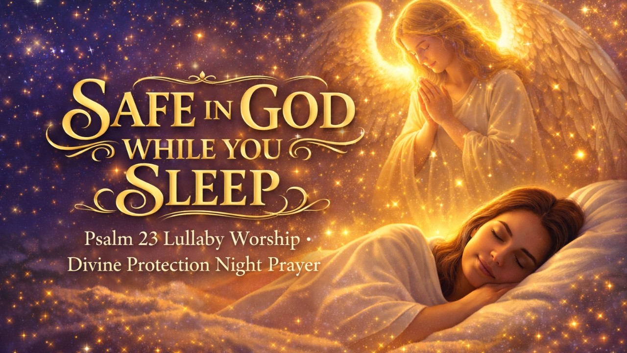 SAFE IN GOD WHILE YOU SLEEP | Psalm 23 Lullaby Worship 🌙 Divine Protection Night Prayer