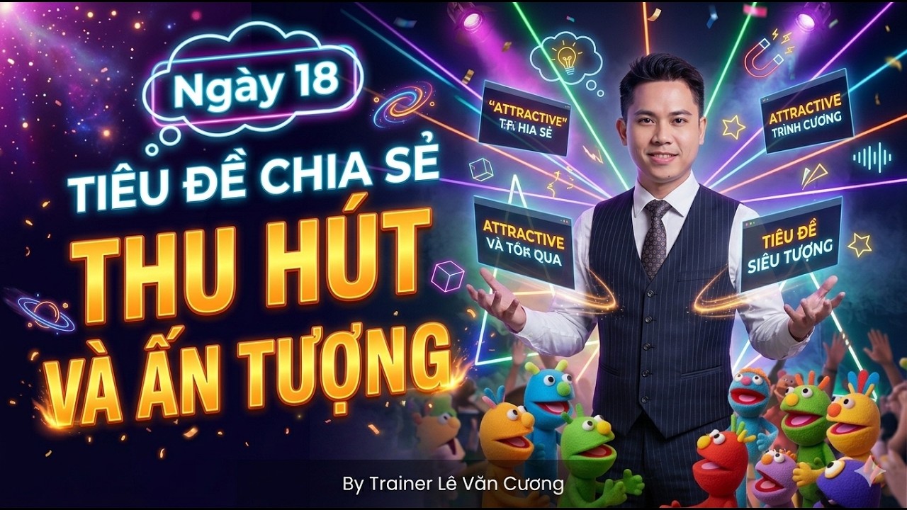 BÀI 18   TIÊU ĐỀ CHIA SẺ THU HÚT, ẤN TƯỢNG tạo Bài Thuyết Trình Xuất Sắc  - Trainer Lê Văn Cương