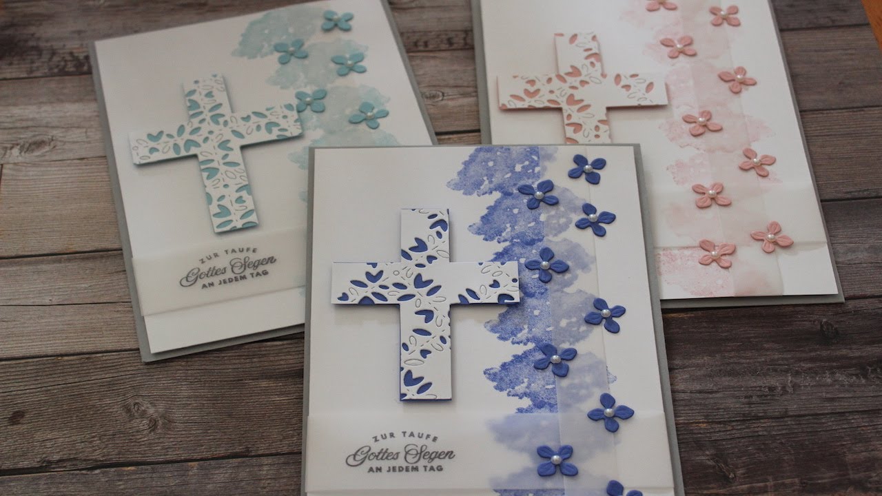 Karte zur Taufe!! Mit den Produkten von Stampin`!