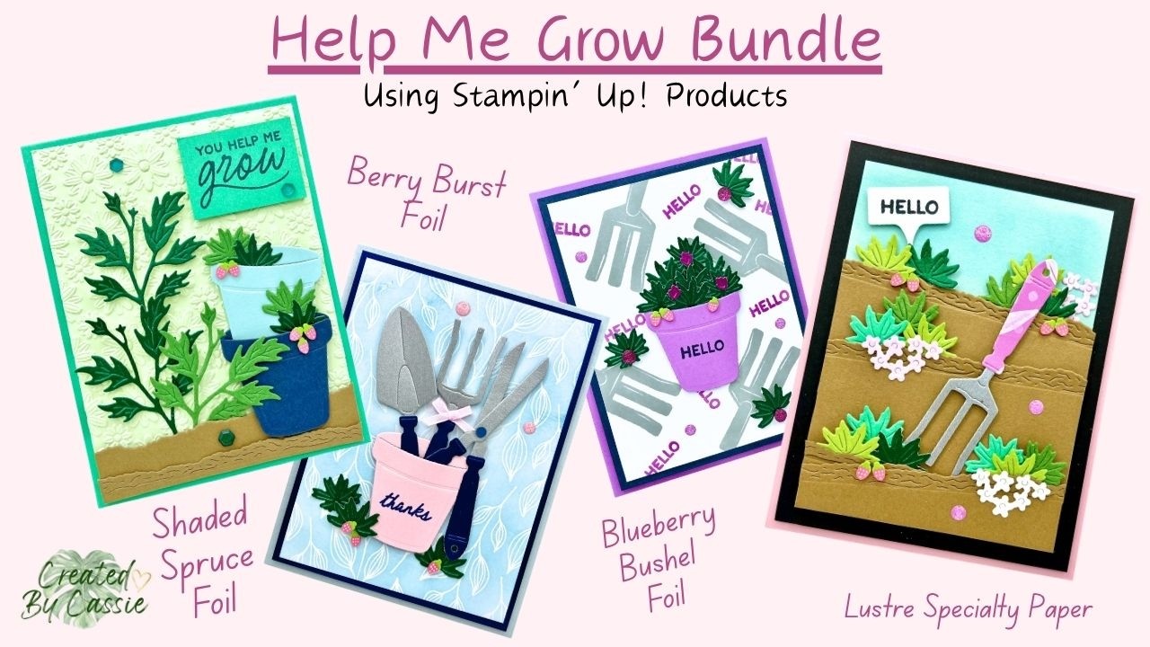 Урок по изготовлению открыток из набора Stampin&rsquo; Up Help Me Grow Bundle 🌿 Открытки на тему растен...