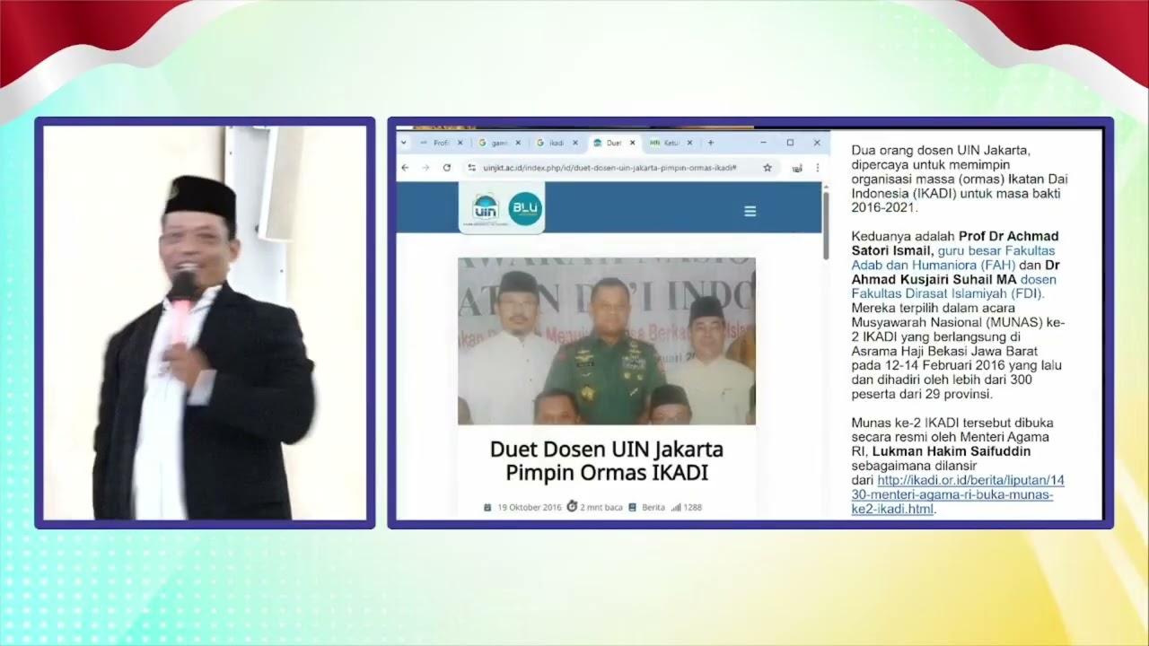 Sambutan dan Paparan Program IKADI oleh H. Yudi Muhyiddin, S.Sos.I (Sekretaris PD Ikadi Kab. Bekasi)