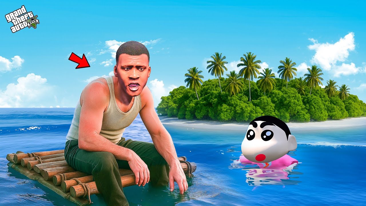 Shinchan & Franklin Finally Escaped From Secret Island in Gta 5 
