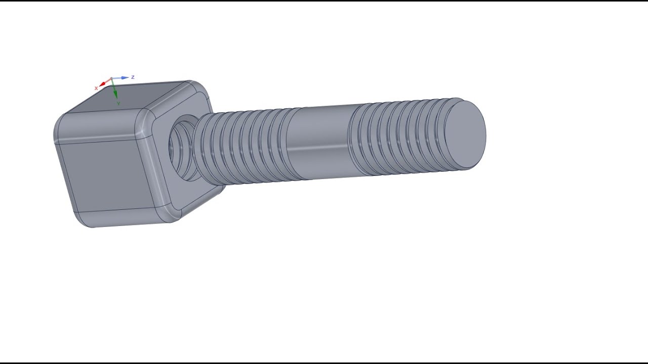Modeling an external thread from an internal thread in DesignSpark Mechanical