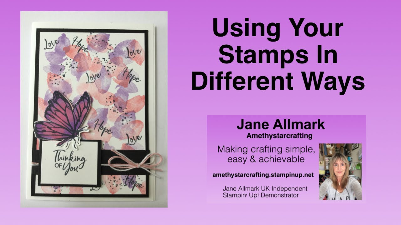 Stampin' Up! A Touch Of Ink Sale-A-Bration stamp set - using the stamps in different ways