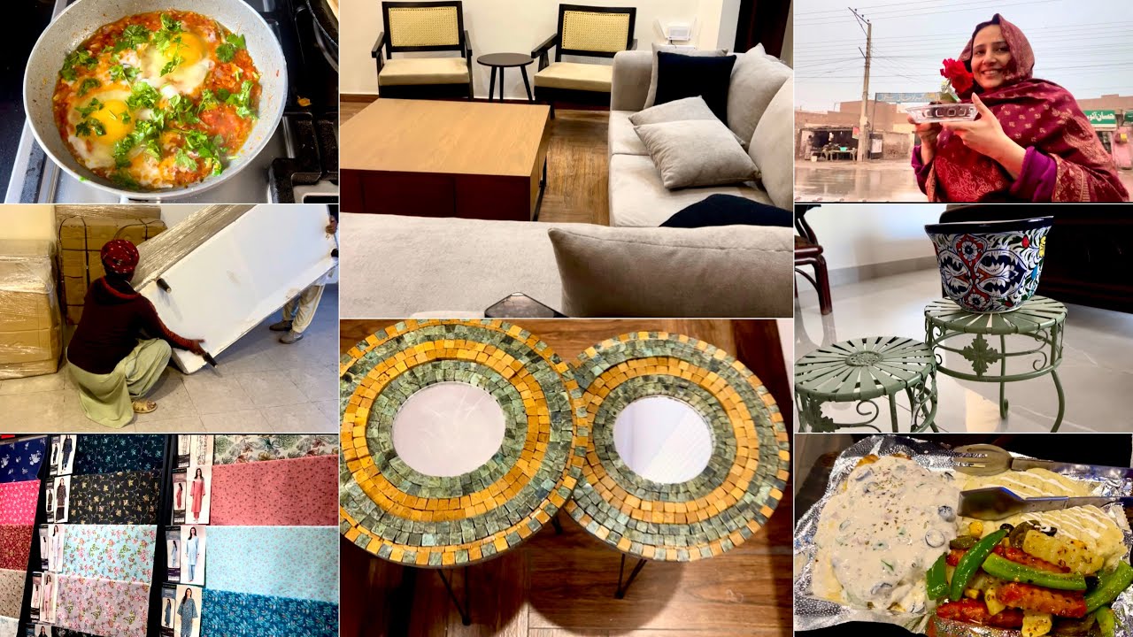 New Ghar Ka Aya New Furniture😊/Mere Hath Ka Ya Pasnad?Habit Sa Ki Gai🛍️Open/Saima Ko Dia😲?🛍️& Dinner