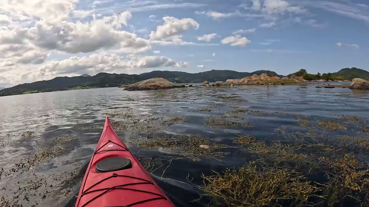 Kajakktur rundt vakre Flatsetøya en sommerdag
