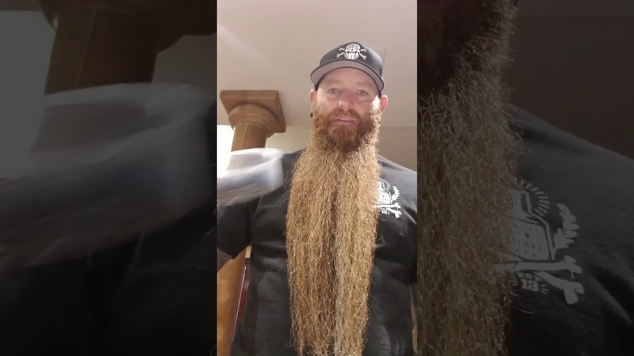 Tutorial for tying up a long beard