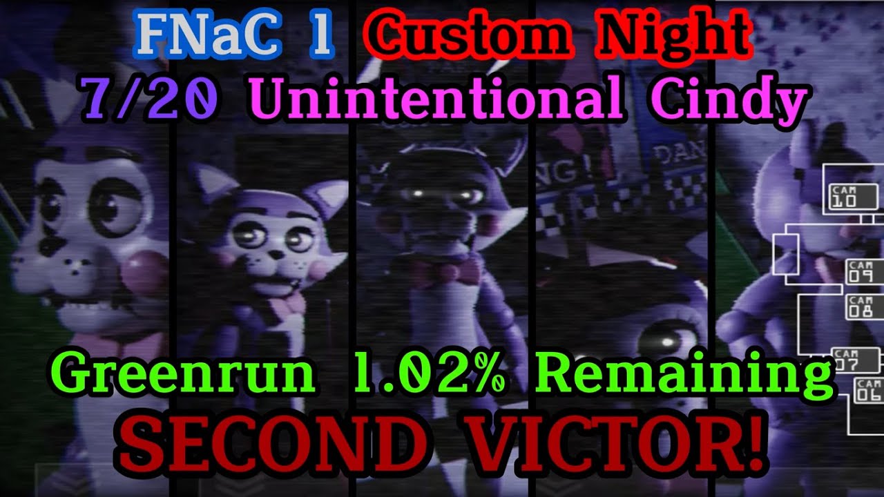 7/20 Unintentional Cindy Greenrun 1.02% SECOND VICTOR! | FNaC 1 CN v2.2.1