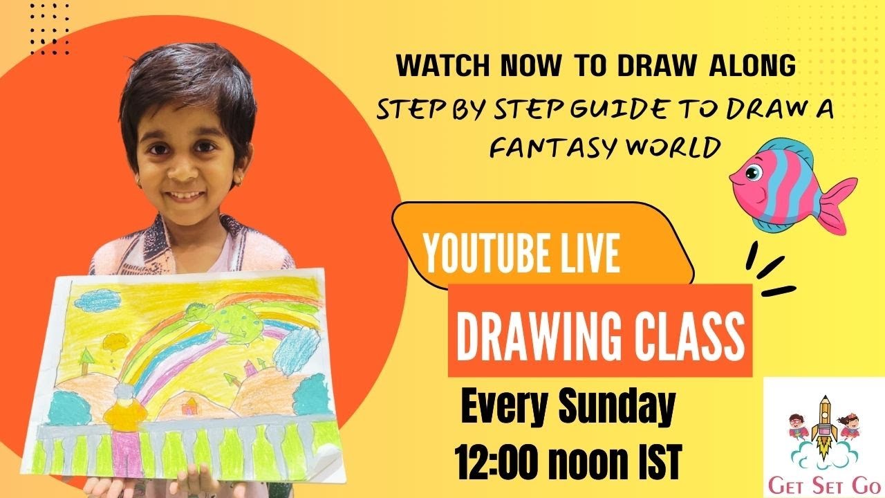 Draw a fantasy world | Step by step | live drawing class #drawing