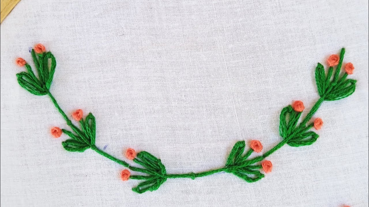 😍Easy neck embroidery /hand embroidery 