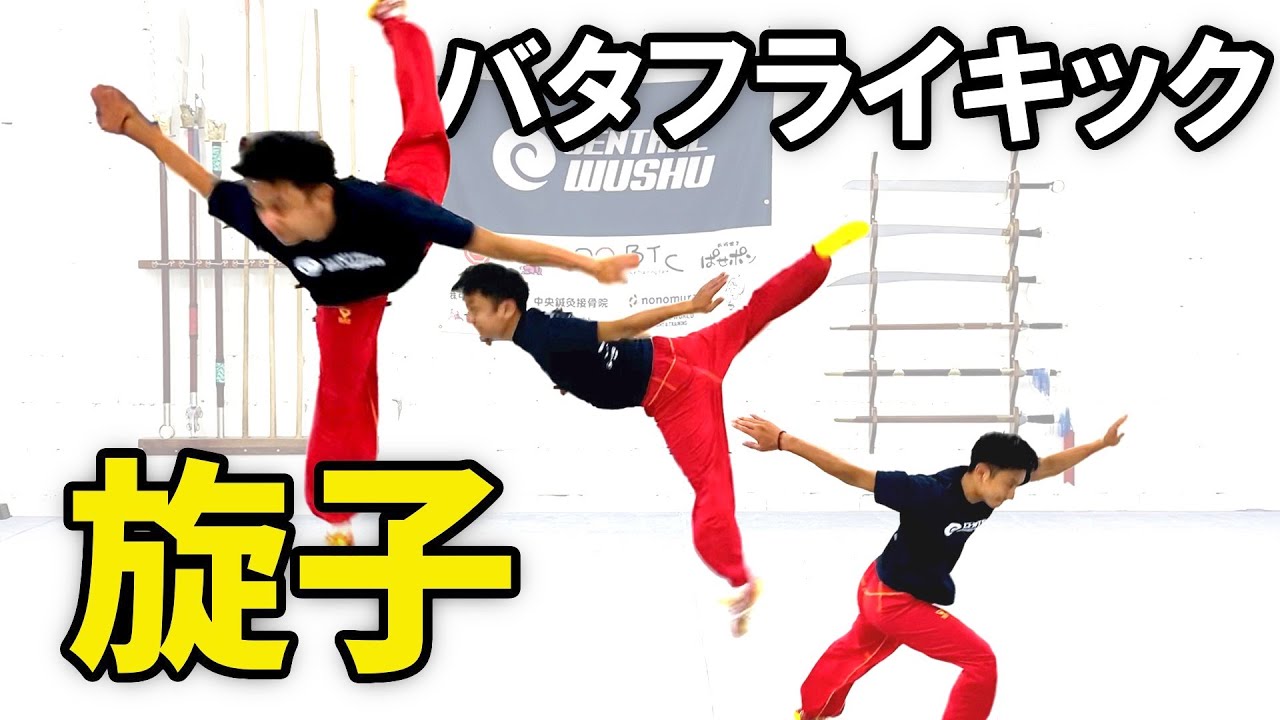 【武術太極拳】旋子（バタフライキック）解説
