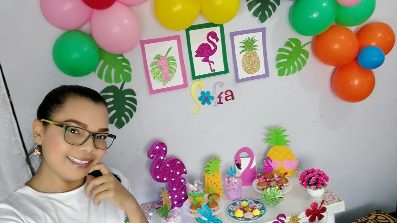COMO DECORAR UNA FIESTA TEMATICA DE FLAMINGO CON POCO DINERO-