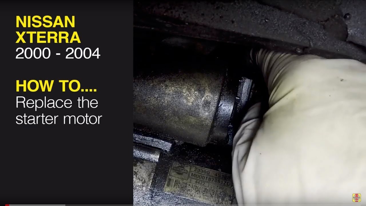 Replace the starter motor on a Nissan Xterra (00-04), Pathfinder (96-04) or Frontier pick-up (98-04)