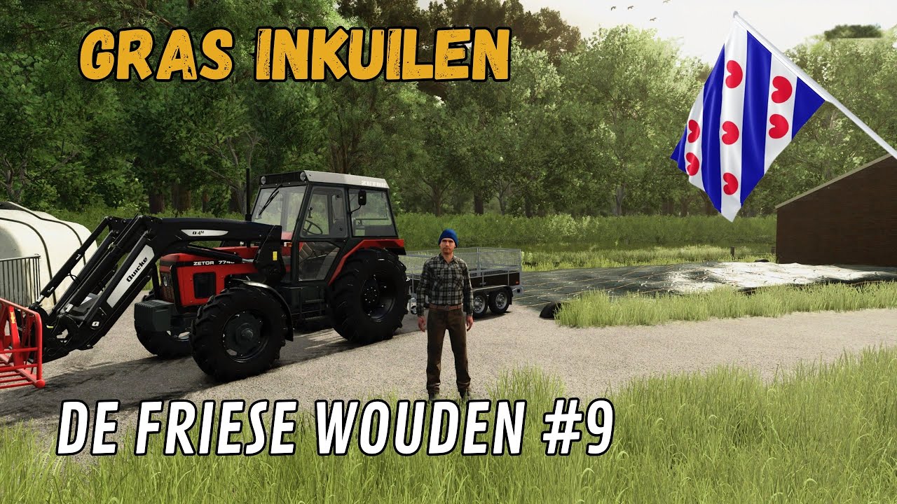 GRAS INKUILEN EN CONTRACT WERK | DE FRIESE WOUDEN #9 | FS25 | TIMELAPSE