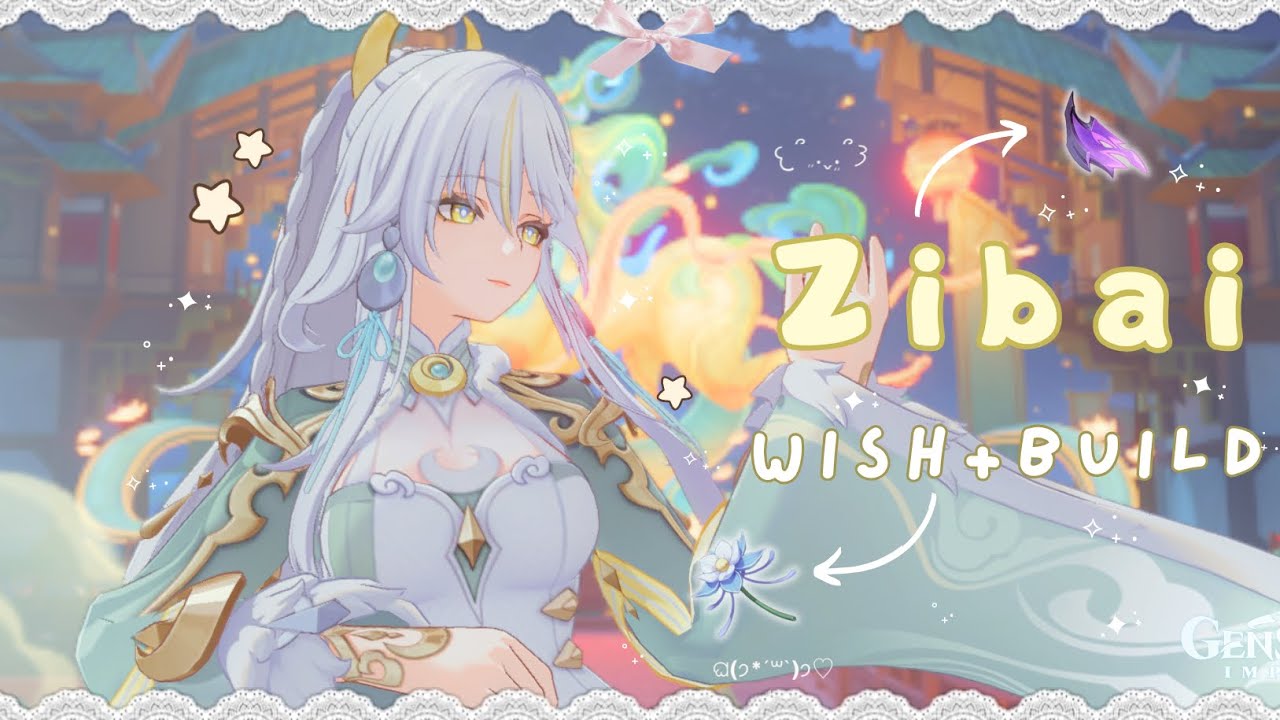 wishing and building zibai 🍮 ₊˚⊹ᰔ cozy genshin gameplay