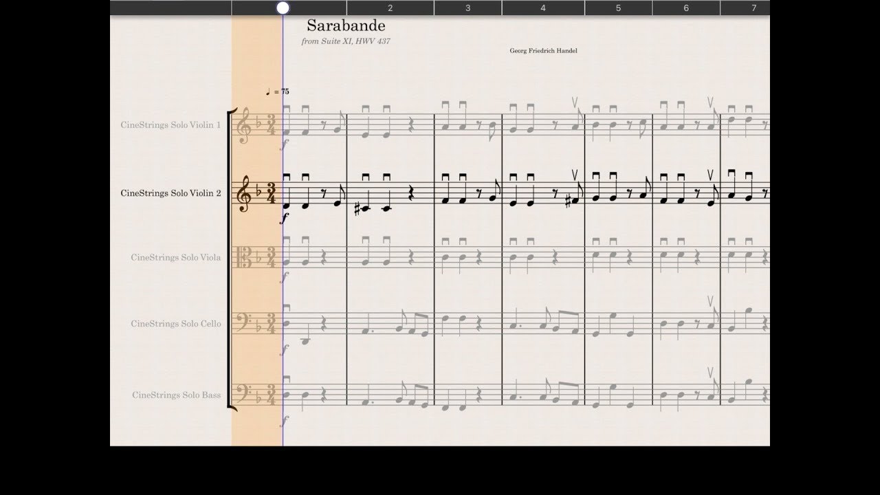 Sarabande - Handel - Violin 2