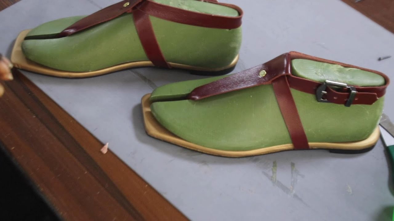 DIY leather sandal making step by step