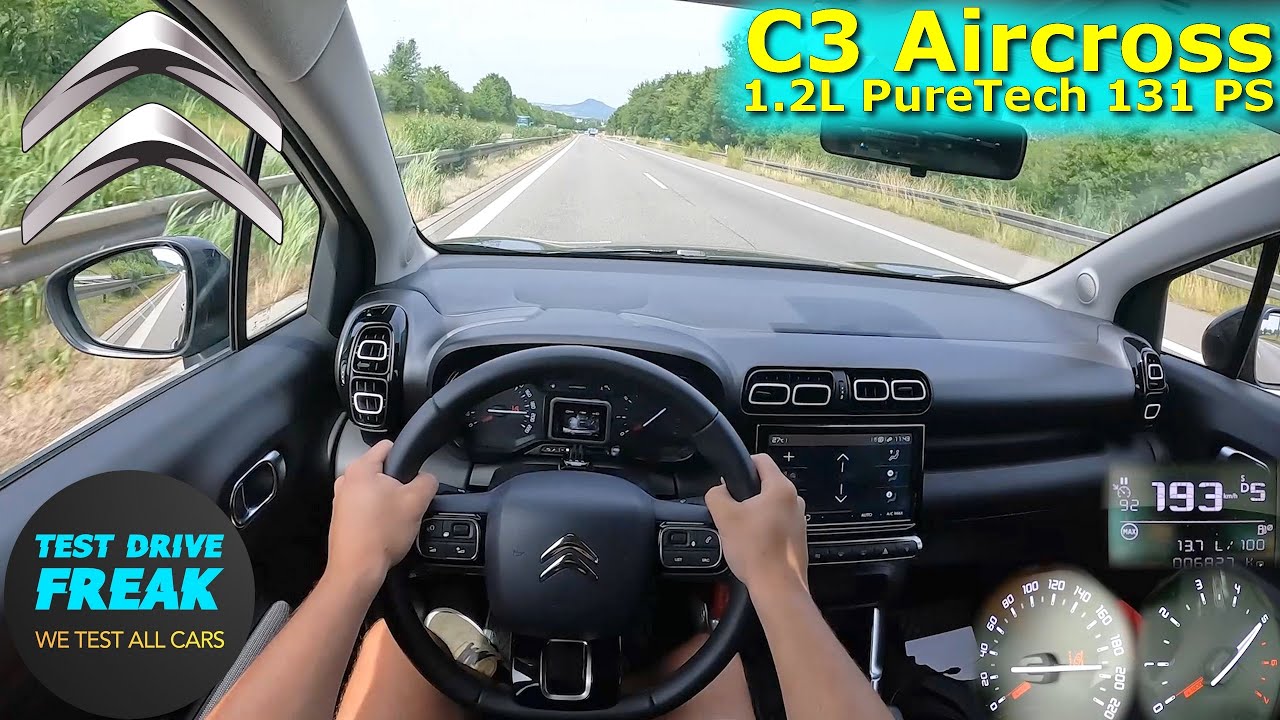 2023 Citroen C3 Aircross PureTech 130 131 PS TOP SPEED AUTOBAHN DRIVE POV