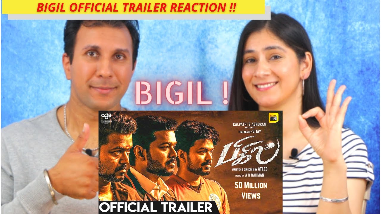 Bigil - Official Trailer REACTION ! | Thalapathy Vijay, Nayanthara | A.R Rahman | Atlee | AGS