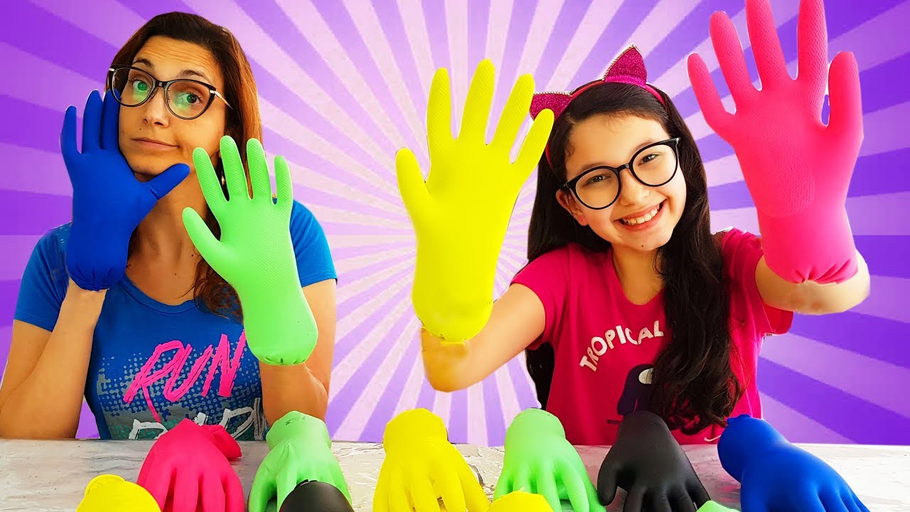 DESAFIO NÃO ESCOLHA A LUVA DE SLIME ERRADA (DON'T CHOOSE THE WRONG GLOVE SLIME CHALLENGE) | Luluca