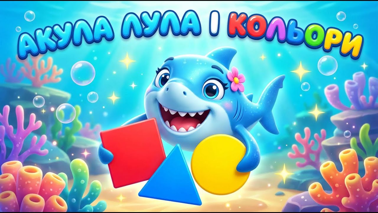 🌈АКУЛА ЛУЛА вчить Кольори🐠🦀🐸🐒🦩