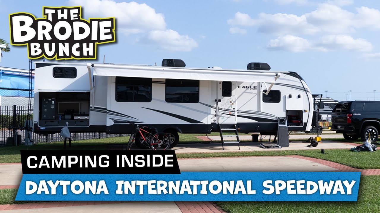 RV Camping Inside the Daytona Motor Speedway. Not my typical experience here.