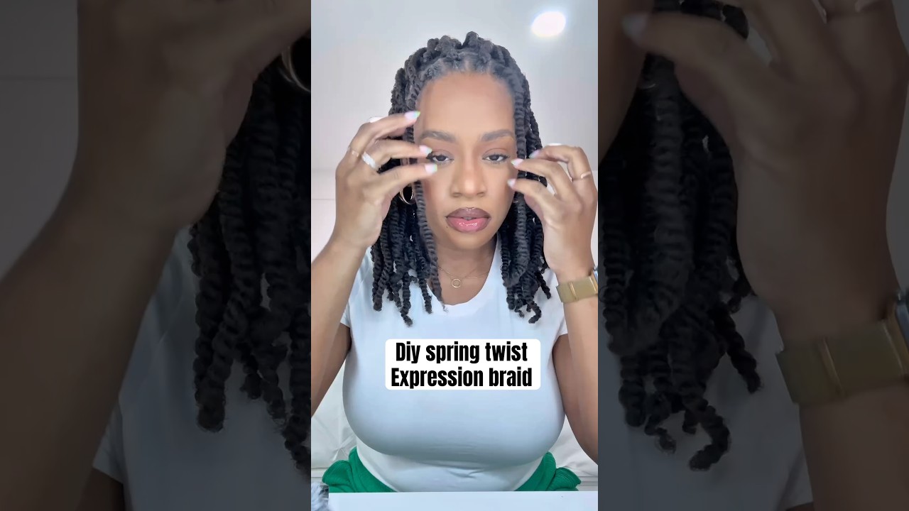 Easy & Affordable Spring Twist braids on really short hair! #springafrotwist #springtwist #diybraids