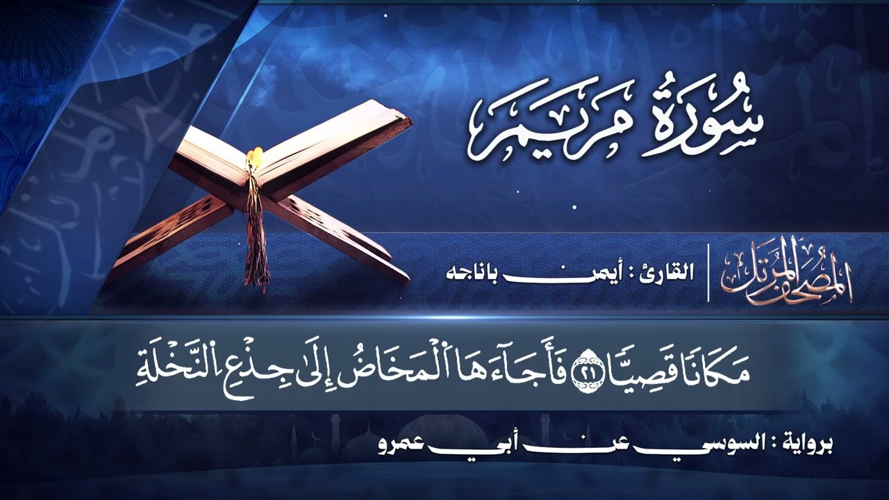  مطلع مريم برواية السوسي عن أبي عمرو للقارئ أيمن باناجه- ليلة ١٧ تراويح ١٤٤٧-