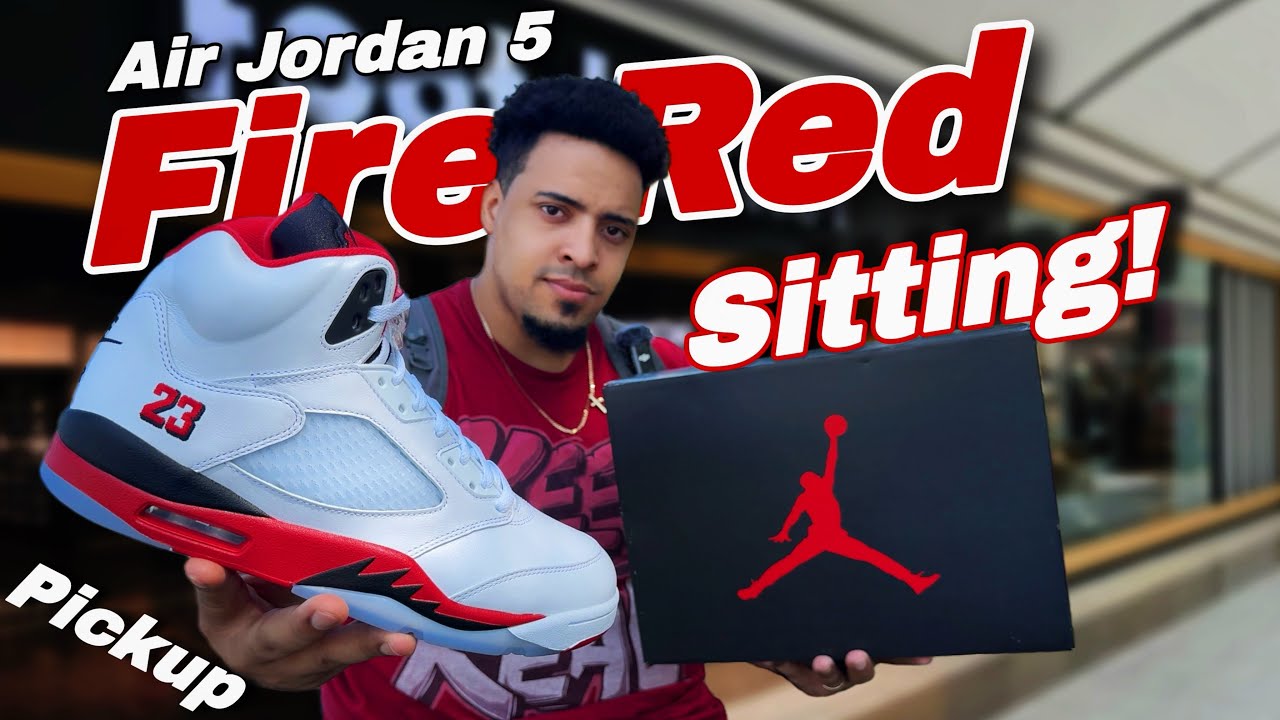 Jordan 5 Fire Red (Black Tongue) Pickup, Review & On Feet 