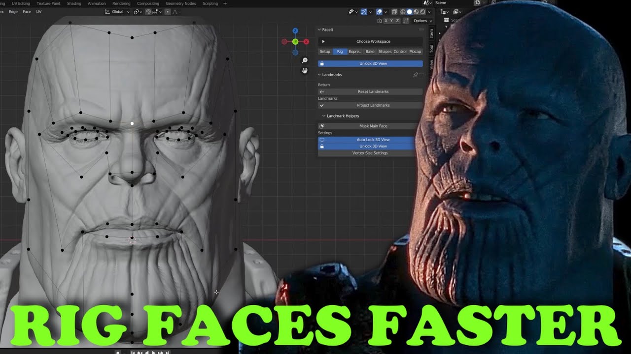 Rig Faces Faster - FACE-IT Blender Add on