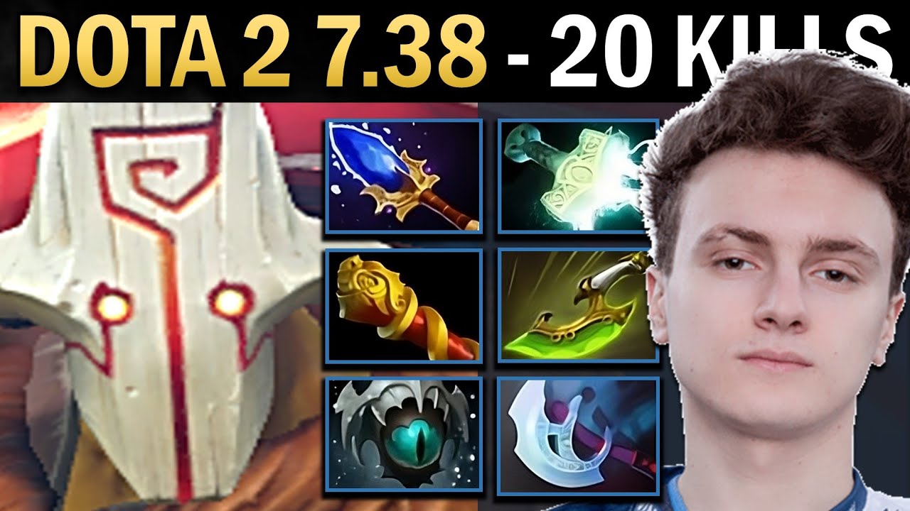 Juggernaut Gameplay Miracle with 20 Kills and 1019 GPM - Dota 7.38