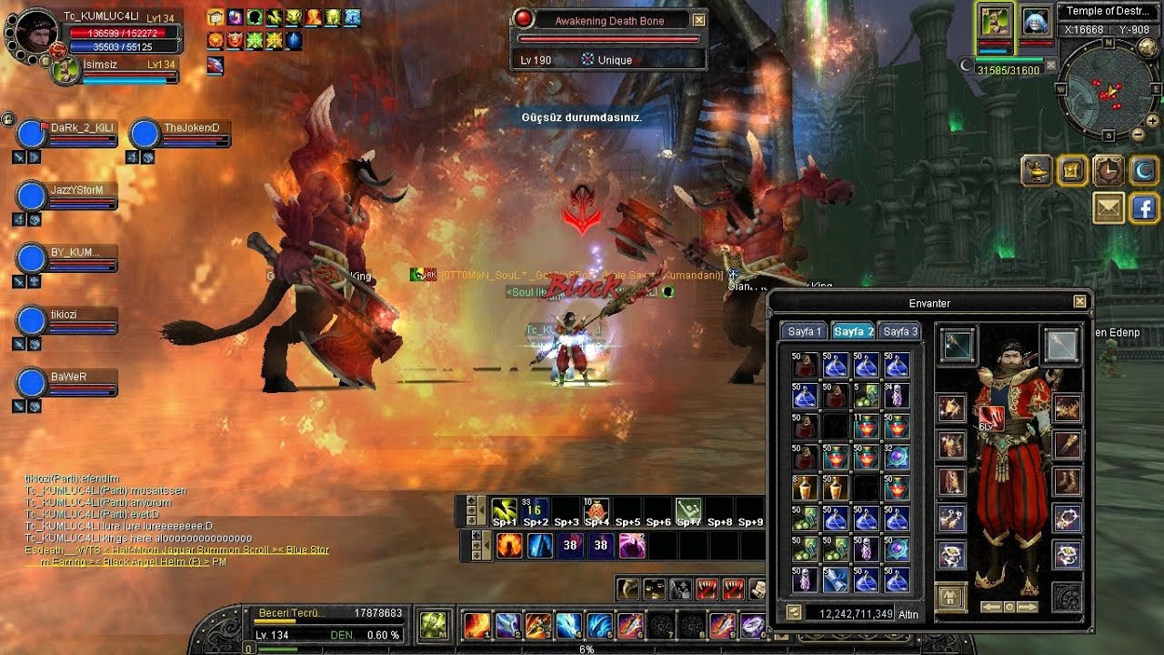 Silkroad Online İsro 170-190 Mobs Where For Fun xD 135 Slot Go to 140 Lv CominG