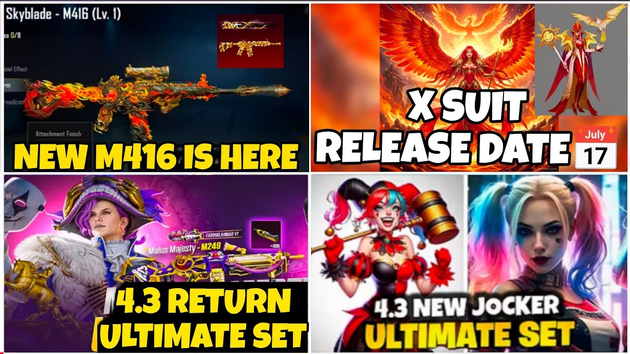 🔴NEW M416 IS HERE & NEW X SUIT RELEASE DATE😱 | NEXT ULTIMATE SET IN 4.3 UPDATE😍 |NEW AKM SKIN🔥