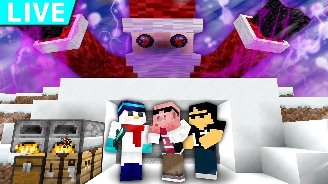 【マイクラ】サンタが襲ってくる世界でエンドラ討伐！【おらふくん視点】