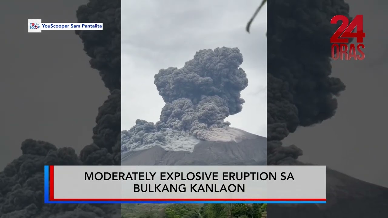 Moderately explosive eruption sa Bulkang Kanlaon #shorts | 24 Oras