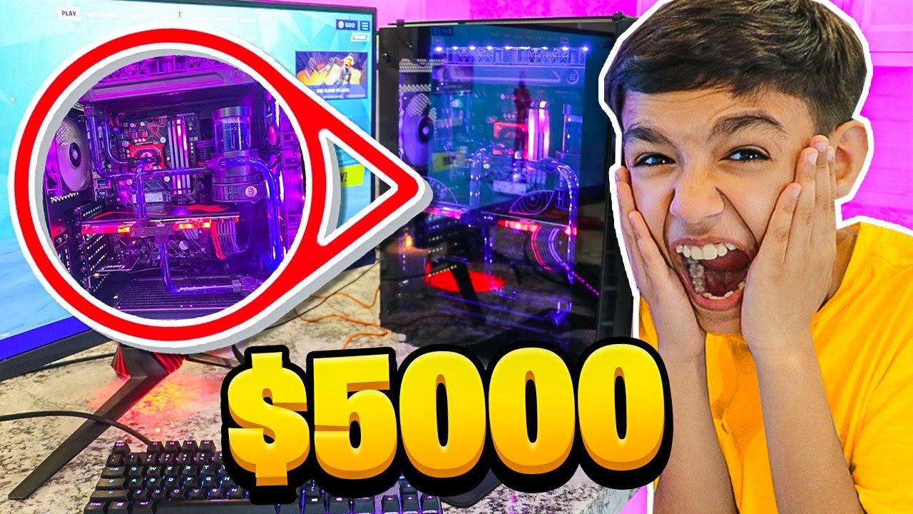 I Surprised My Little Brother With His Dream Gaming PC! He Freaks Out!